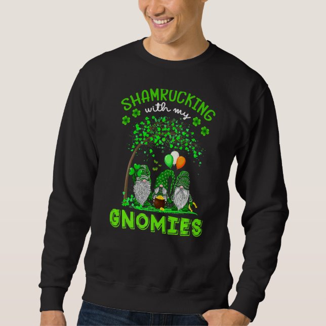 Moletom Gnome Irish Shamroching Com O Meu Rua De Gnomos Pa (Frente)
