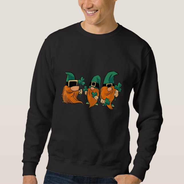 Moletom Gnome Rua Patrick Day Irish Green Saint Patrick Lu (Frente)
