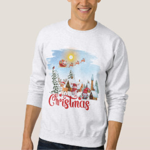 Moletom Gnomo Bonito, Neve Celebrando Férias de Natal