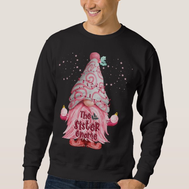 Moletom Gnomo Correspondente Pjs De Natal Para A Irmã Fami (Frente)