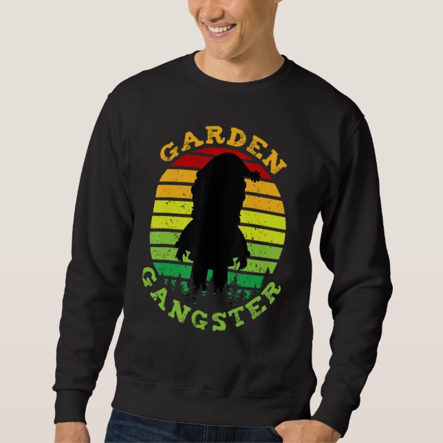 Moletom Gnomo de jardinagem de jardinagem retrô (Frente)