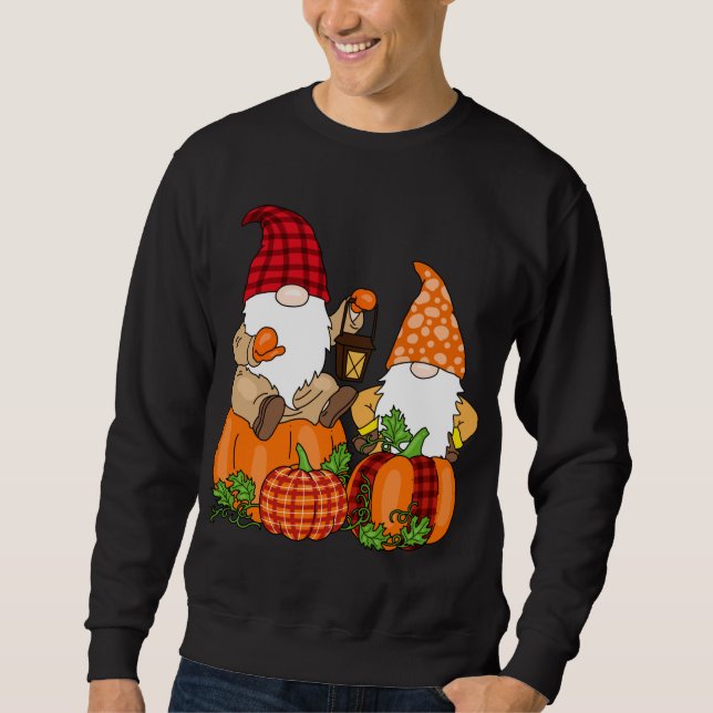 Moletom Gnomos de Ação de Graças Pumpkin Autumn Gnomo (Frente)