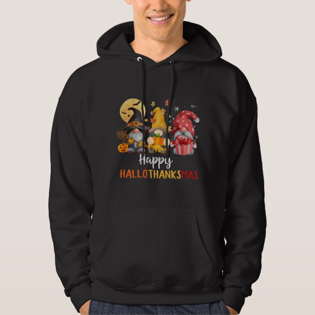Moletom Gnomos Felizes e Curiosos Felizes Hallothanksmas A (Frente)
