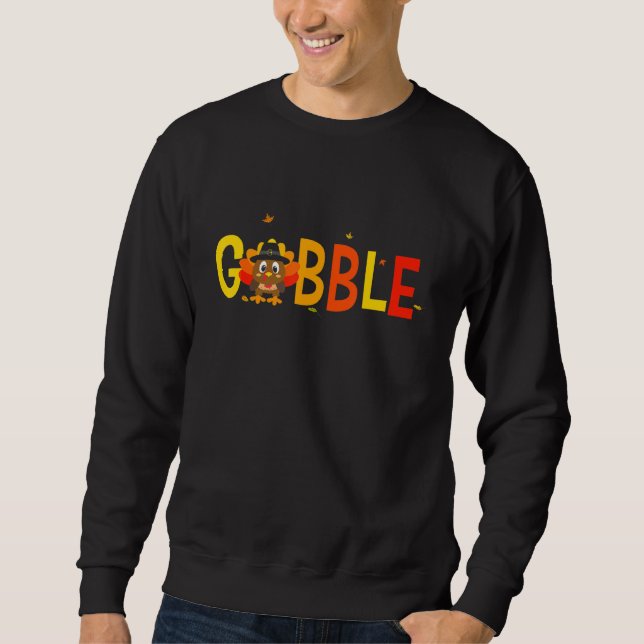 Moletom Gobble Gobble Cute Turkey Peregre Meninos Do Que (Frente)