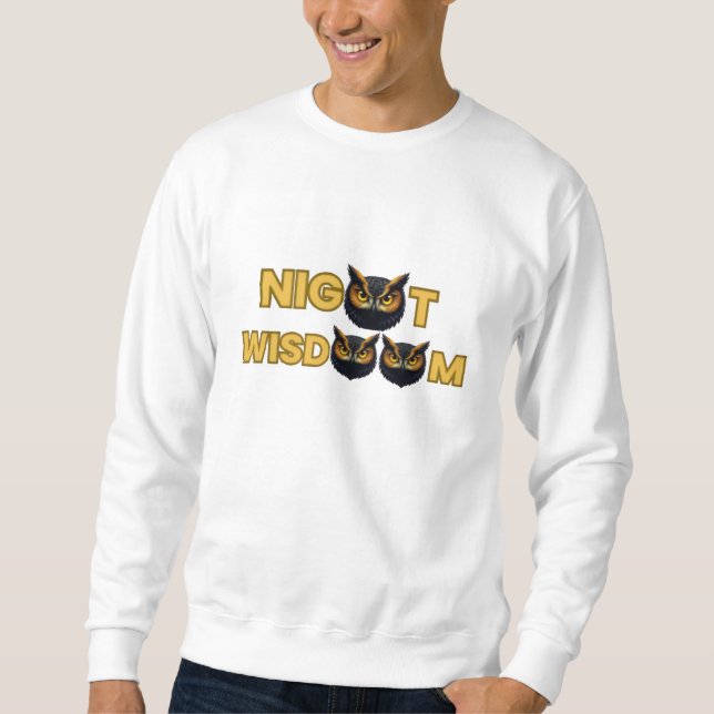 Moletom Golden Owl Icon – Minimal Night Wisdom  (Frente)