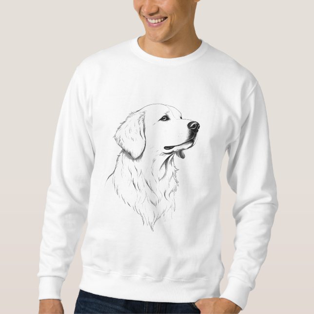 Moletom Golden Retriever Dog Portrait Men's Sweater (Frente)