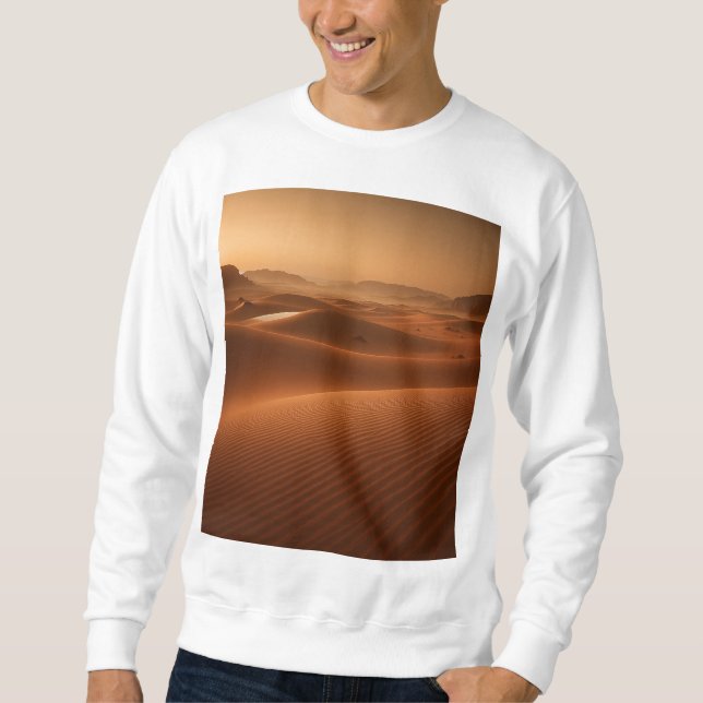 Moletom Golden Serenity – Desert Landscape at Sunset (Frente)