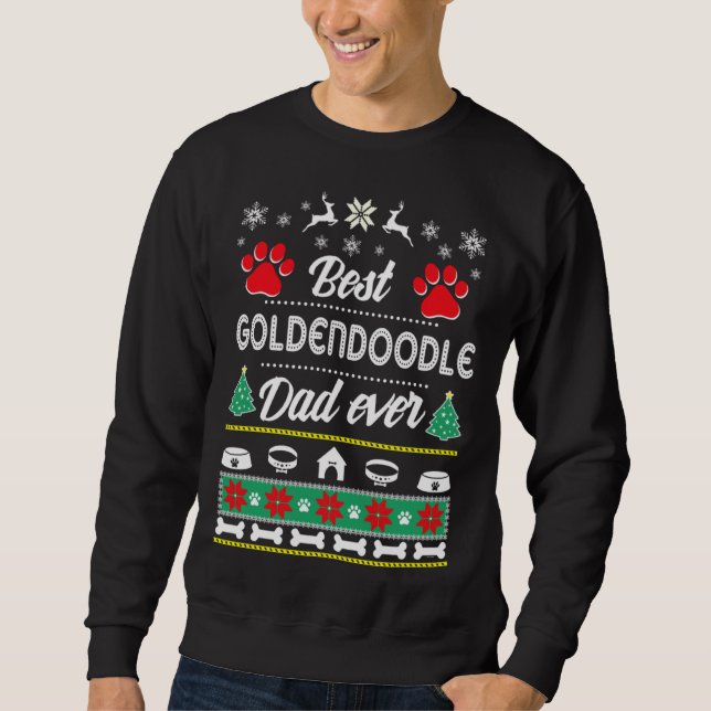 Moletom Goldendoodle Dad   Ugly Christmas (Frente)