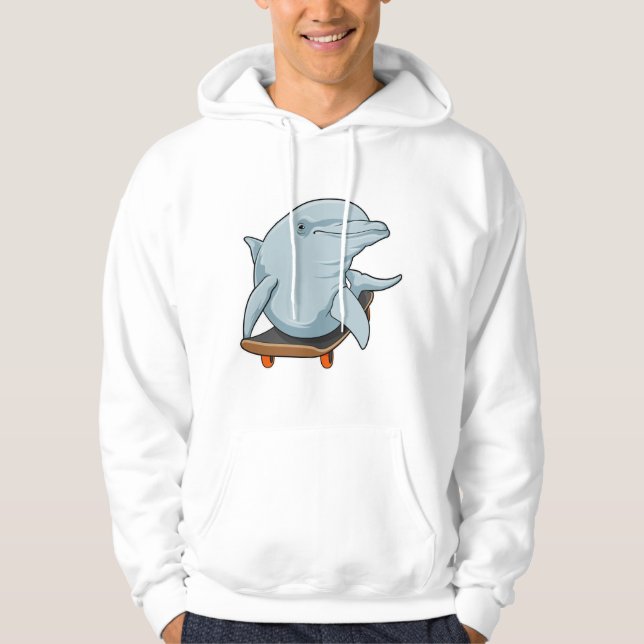 Moletom Golfinho como Patinador com skate (Frente)