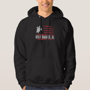 Moletom Golfo Shores Alabama Souvenirs Sea Turtle Flag Men