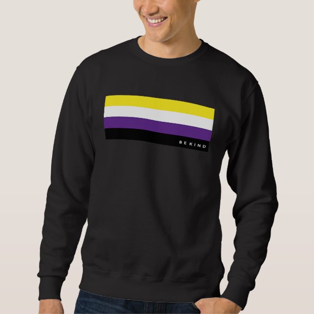 Moletom Good & Happy Nonbinary Gay Pride Rainbow Flag LGBT (Frente)