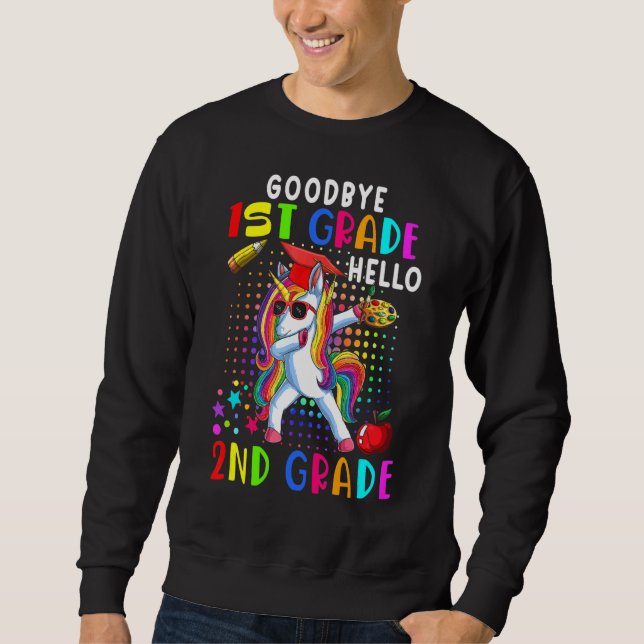 Moletom Goodbye 1rua Grade Hello segundo Grade Dabbing Uni (Frente)