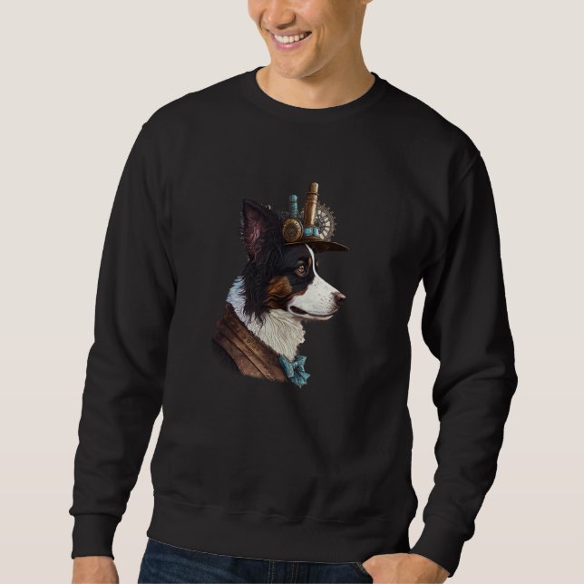 Moletom Gothic Steampunk mom Border Collie (Frente)