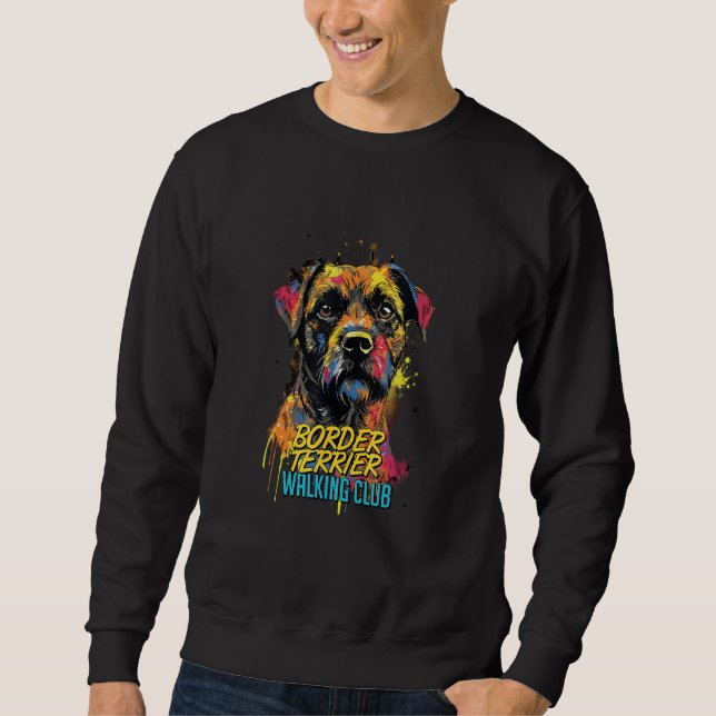 Moletom Graffiti Border Terrier Walking Club Street Dog (Frente)