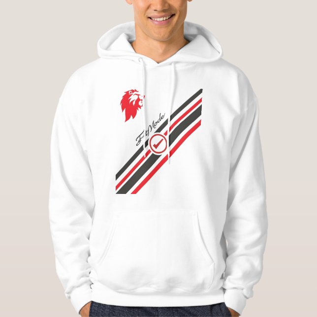 Moletom Gráfico com Listra de Leão Ousado (Frente)