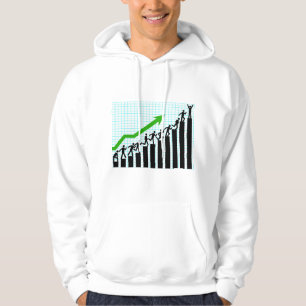 Moletom Gráfico de Barra de Progresso de Sucesso de Cresci