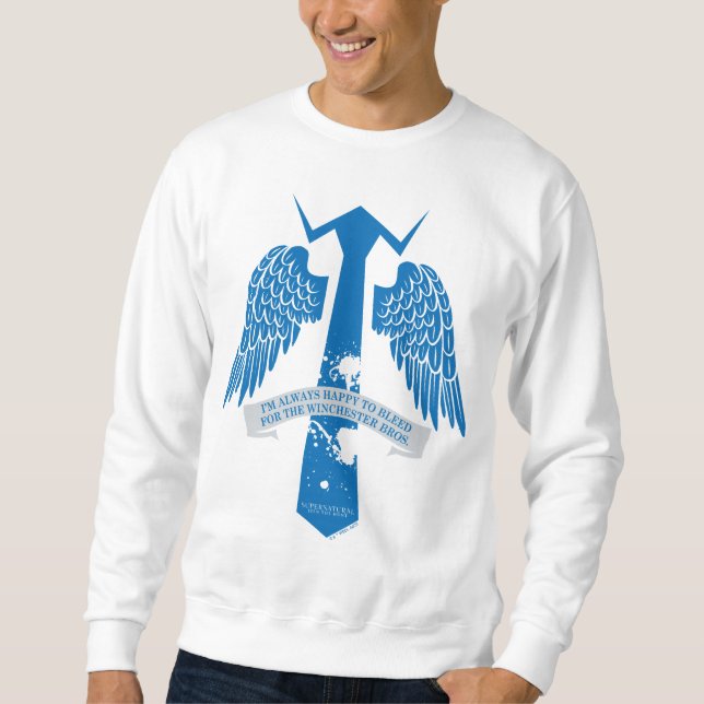 Moletom Gráfico de Citação de Castiel Sobrenatural (Frente)