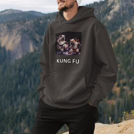 Moletom Gráficos Épicos de Kung Fu com Gatinhos Siameses