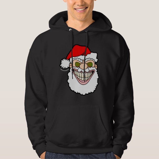 Moletom Gráficos Malucos do Papai Noel Assustador (Frente)