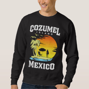 Moletom Gráficos Retro Cool Distressed das Praias de Cozum