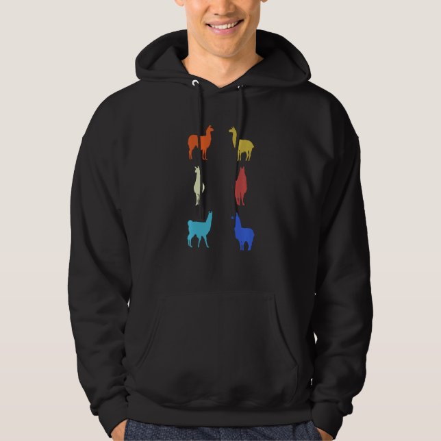 Moletom Gráficos Vintage Retro Alpaca Lama (Frente)