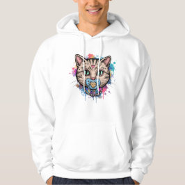 Moletom Grafite Gato Rosto Hoodie
