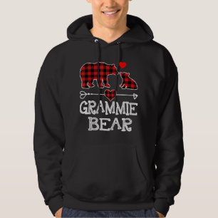 Moletom Grammie Bear Natal Pajama Xadrez Vermelha Buffalo