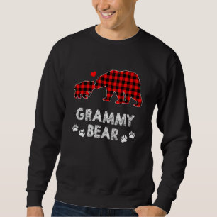 Moletom Grammy Bear Women Red Xadrez Natal Família Pajama