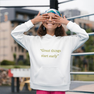 Moletom Grandes Coisas Começam Cedo Serif Minimalista Ve