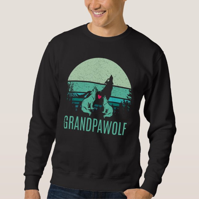 Moletom grandpawolf for  dad Grandpa wolf & wolves Fathers (Frente)