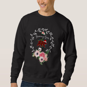 Moletom Granny Bear Xmas Family Natal Pajama Red Xadrez