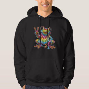 Moletom Gravata-Dye Hippie de Sapo Engraçado Símbolo da Pa