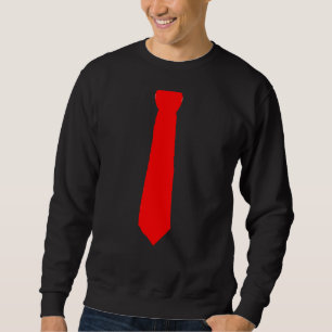 Moletom Gravata Vermelha Diversão Preta Roupa de Homem Nov
