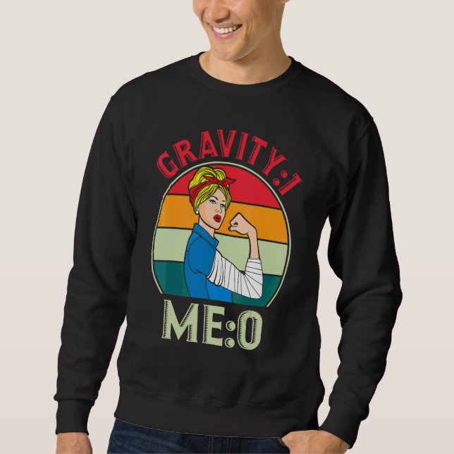 Moletom Gravidade 1 Eu 0 Fratura do Braço 7 (Frente)