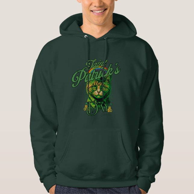 Moletom Green cat saint patrick's day (Frente)