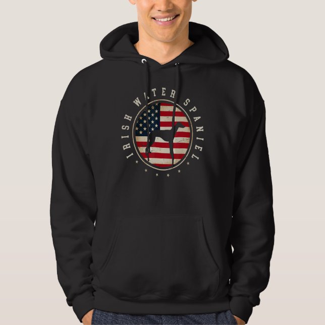 Moletom Greyhound USA Flag 4 de julho Cachorro Pai mãe (Frente)