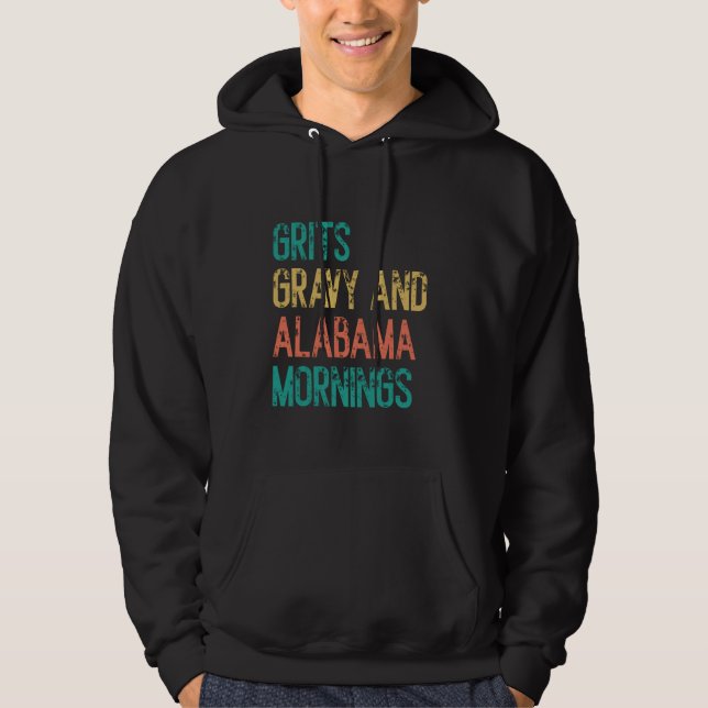 Moletom Grits Gravy e Alabama Mornings Alabama (Frente)