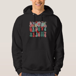 Moletom Groovy & Bright Retro Groovy Floral Feliz Christma