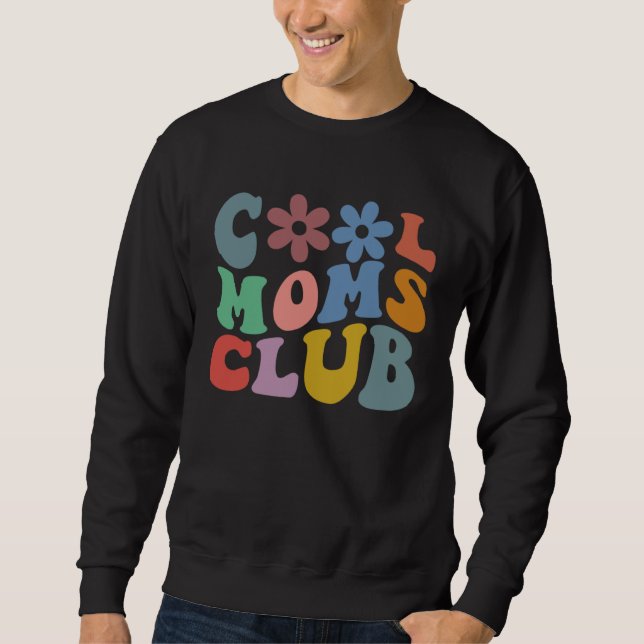 Moletom Groovy Retro Cool Mom Club Mothers Day Mama Women  (Frente)