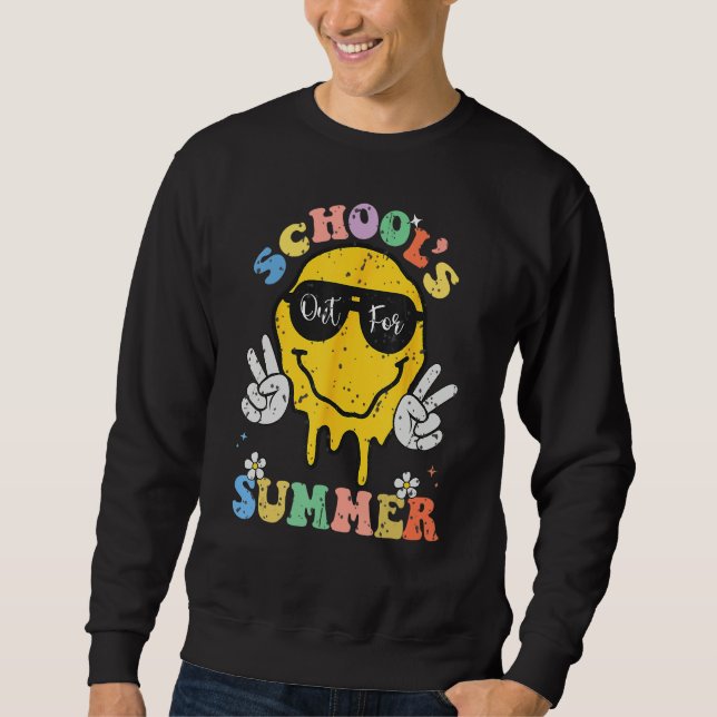 Moletom Groovy School s Out For Summer Graduation Teacher  (Frente)