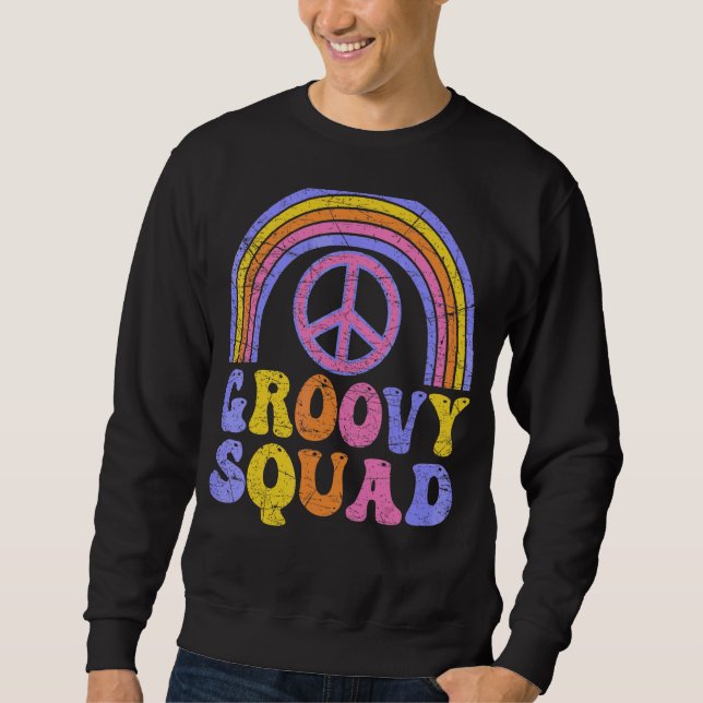 Moletom Groovy Squad 70s — Retro Estético 70s Corresponden (Frente)