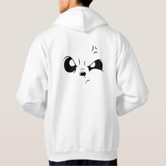 Moletom Grumpy Panda Face Minimalist White Oversized Hoodi