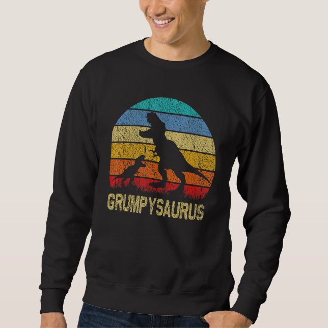 Moletom GrumpySaurus T Rex Dinossaur Grumpy Surus Família  (Frente)