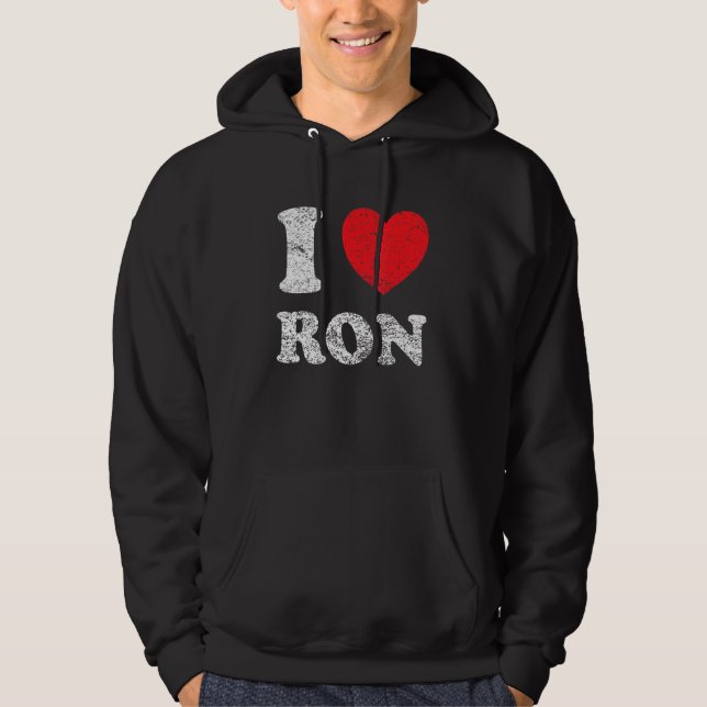 Moletom Grunge Vestido Estilo Eu Amo Ron (Frente)