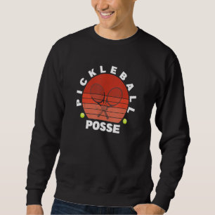 Moletom Grupo de pickleball vintage para Pai Mãe Homens Mu