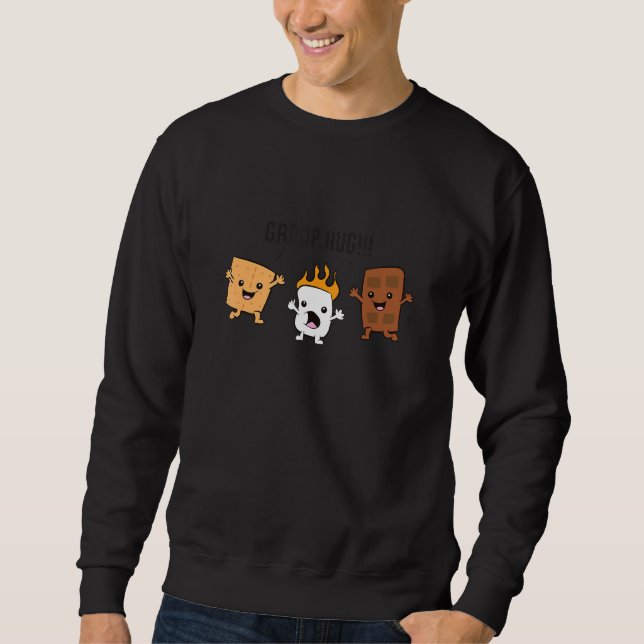 Moletom Grupo Hug S'mores Campfire Marshmallow Chocolate S (Frente)