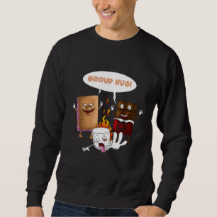Moletom Grupo Hug Smores Marshmallows Acampamento Engraçad
