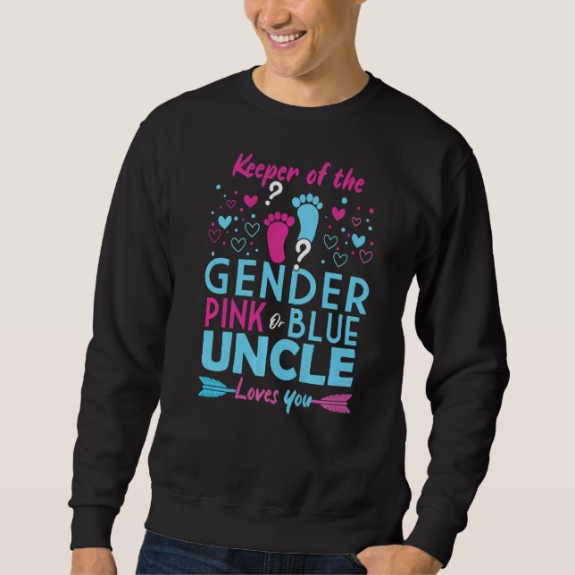 Moletom Guardião Do Gênero Rosa Ou Tio Azul Te Ama (Frente)