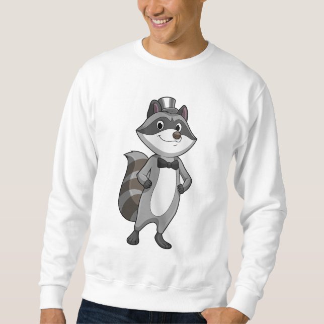 Moletom Guaxinim como Noivo com Gravata (Frente)