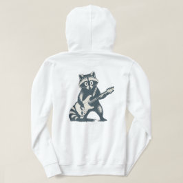 Moletom Guaxinim Engraçado Tocando Guitarra Elétrica